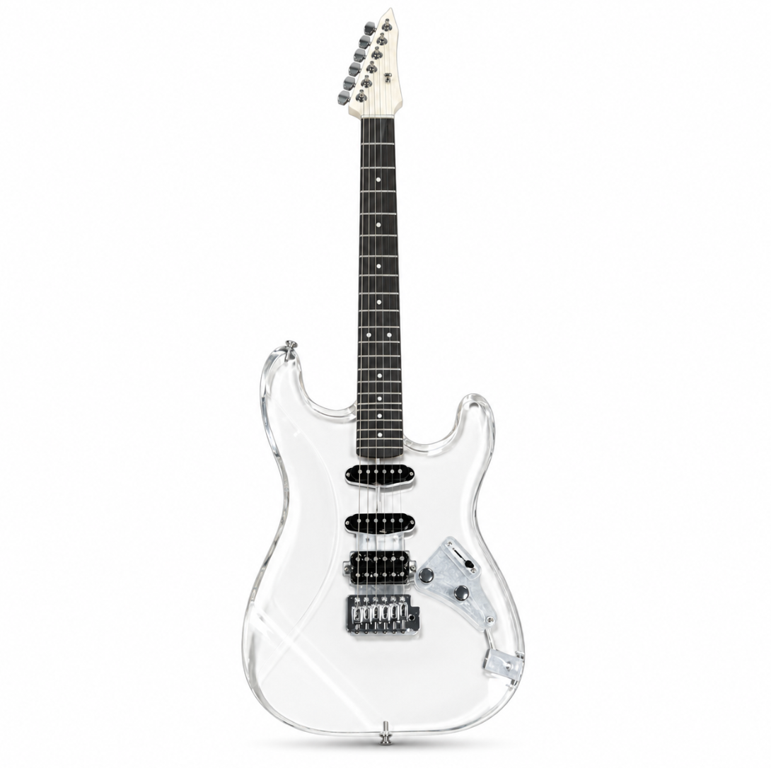 Guitare Électrique Type ST, Corps Acrylique/Bois, 39 Pouces, 6 Cordes