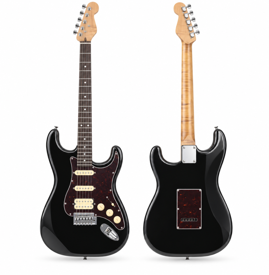 Guitare Électrique Type ST, Corps Acrylique/Bois, 39 Pouces, 6 Cordes