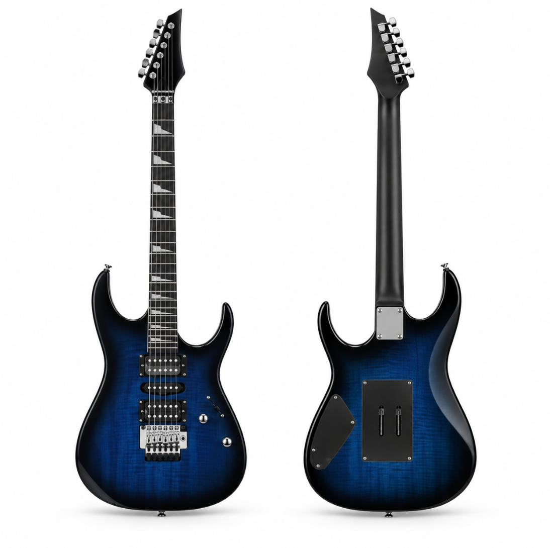 Guitare Électrique Superstrat, Corps Peuplier, Manche Érable