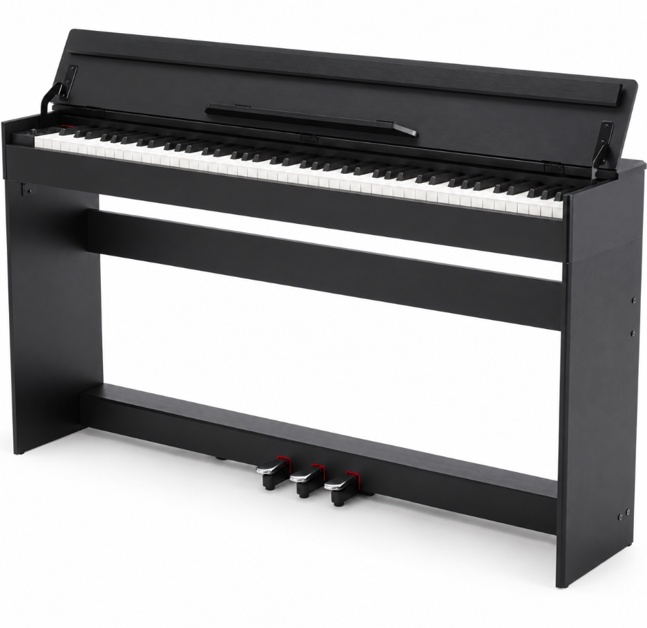 Piano Numérique 88 Touches Semi-Lestées, Bluetooth MIDI, 800 Sons