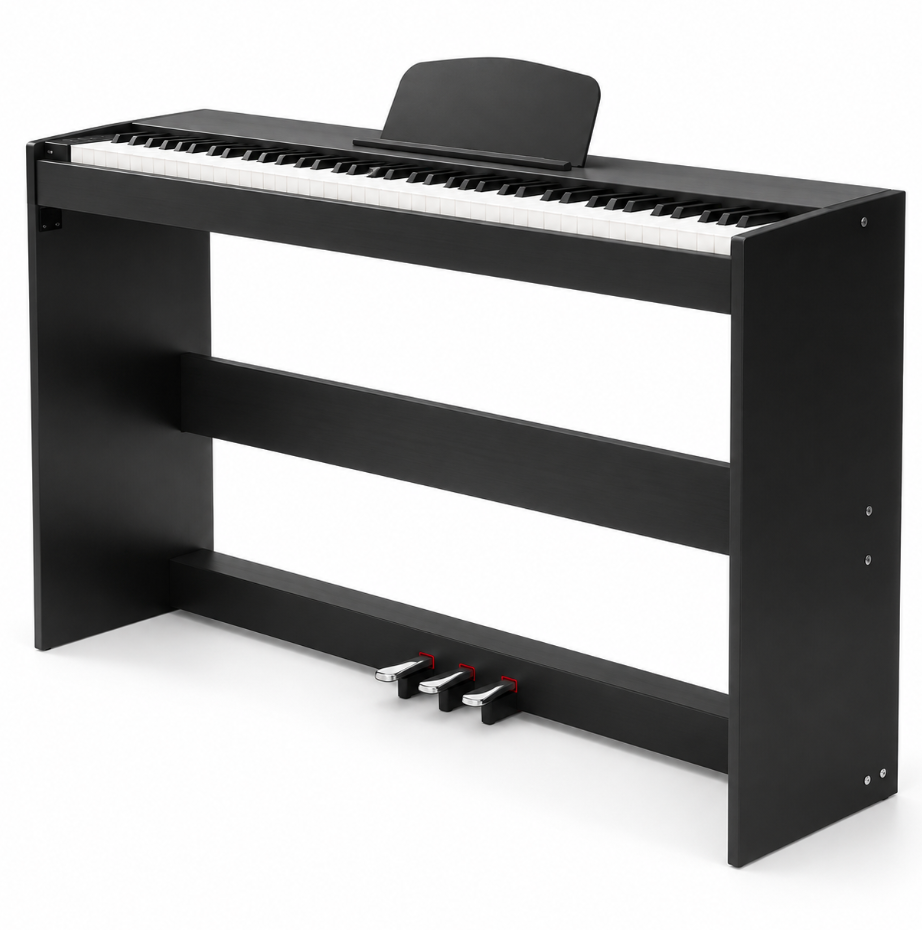 Piano Numérique 88 Touches, Mode Double Clavier, 200 Sons