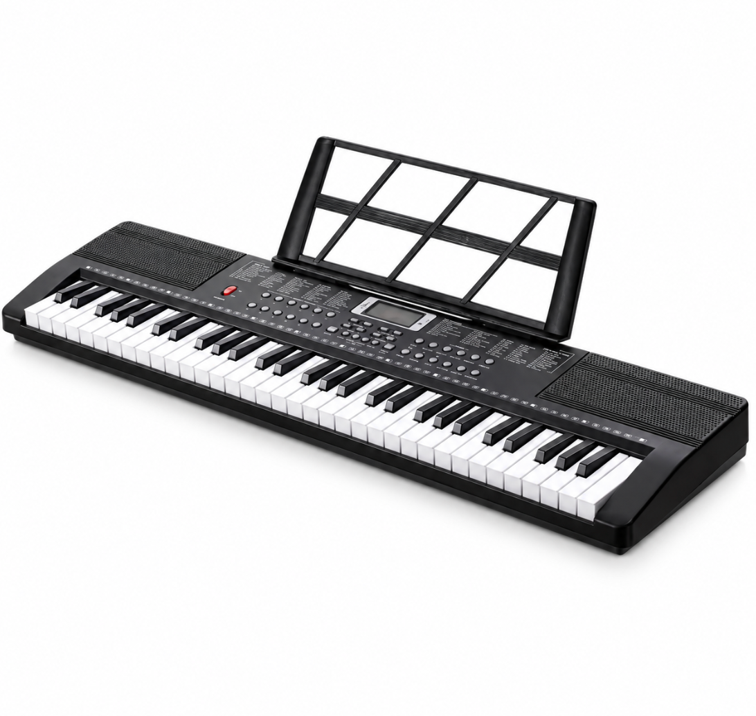 Piano Numérique Portable 61 Touches, Multi-Tons et Rythmes