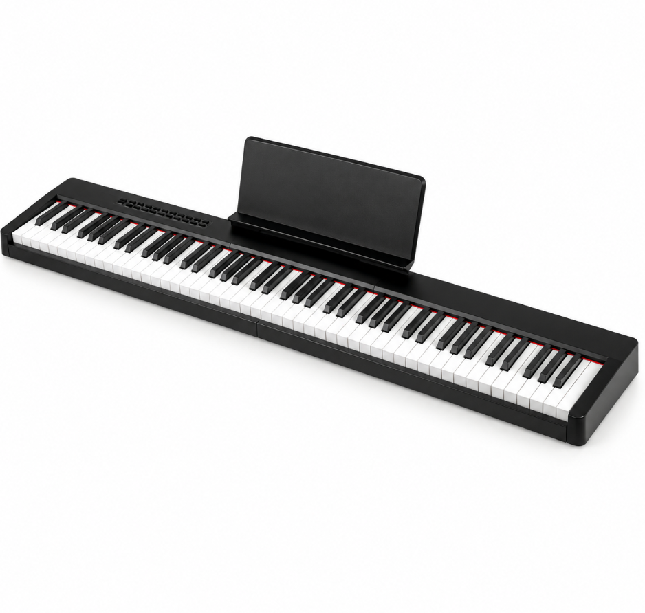 Piano Numérique 88 Touches Pleine Taille, Pédale de Sustain, Noir