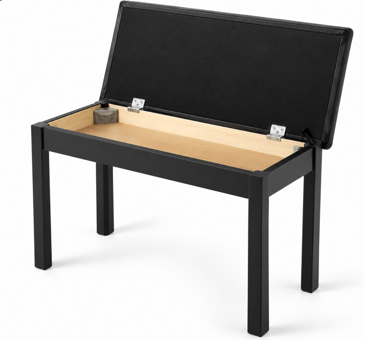 Banc de Piano Pliable en X avec Rangement, Similicuir