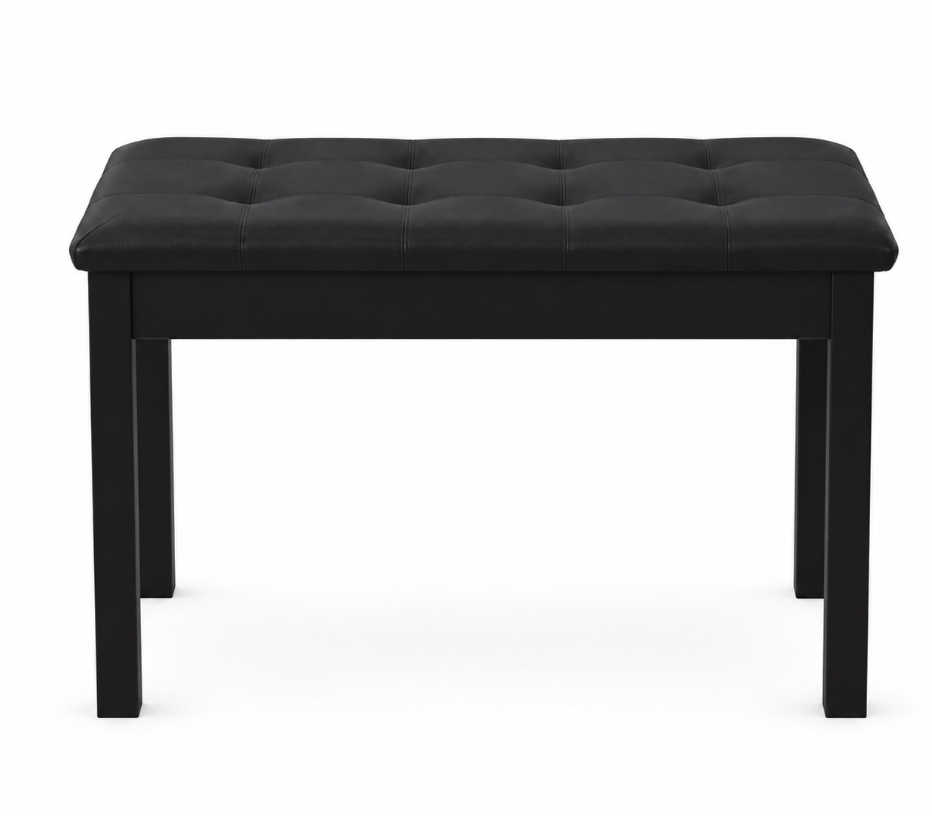 Banc de Piano Pliable en X avec Rangement, Similicuir