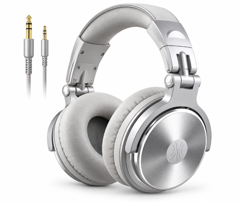 Casque DJ Filaire Haute Résolution avec Micro, Jack 3,5 / 6,35 mm