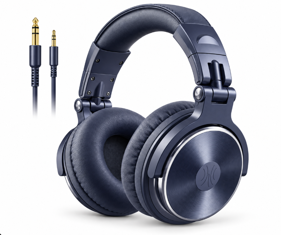 Casque DJ Filaire Haute Résolution avec Micro, Jack 3,5 / 6,35 mm