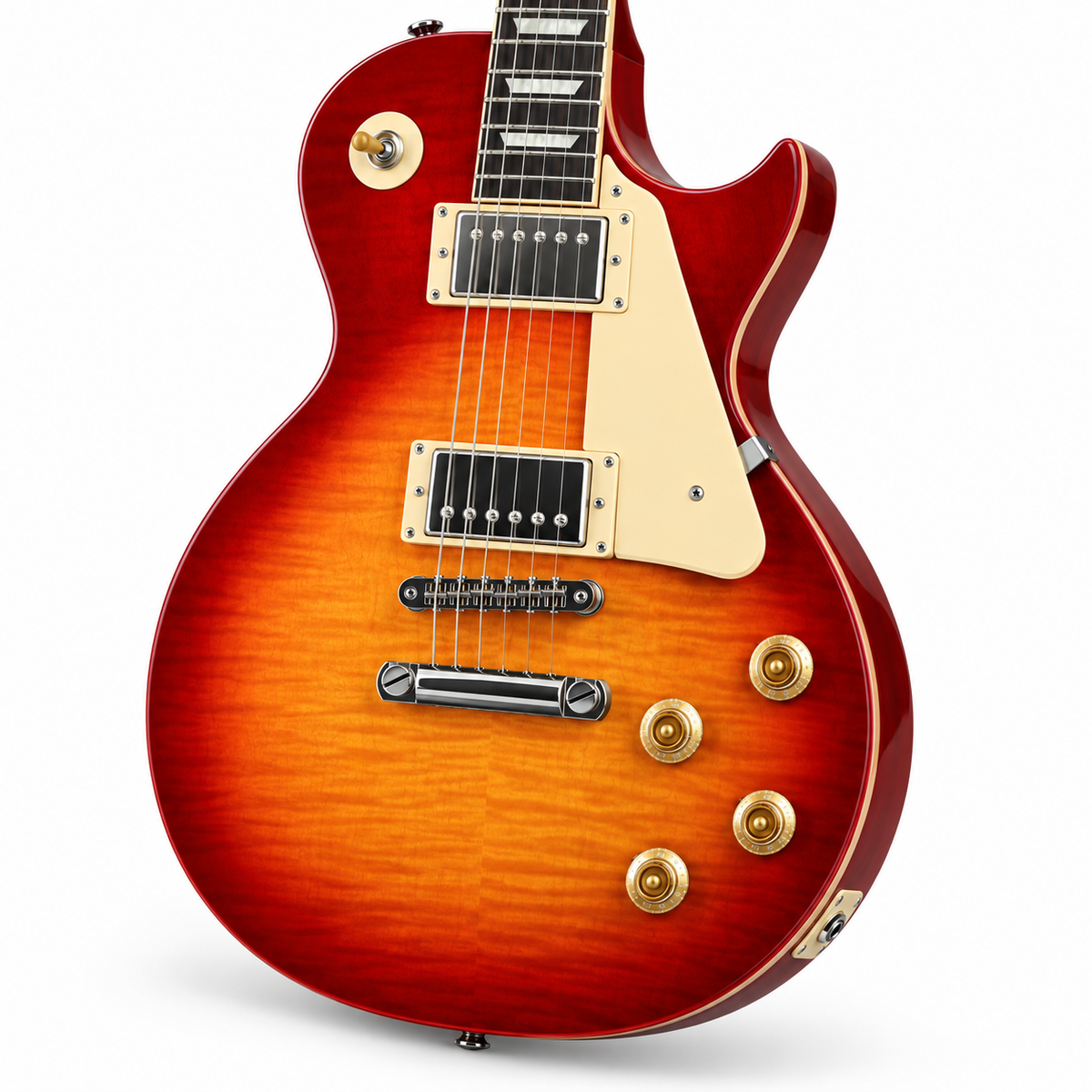 Guitare Électrique Type LP, Corps Peuplier, Touche Ébène