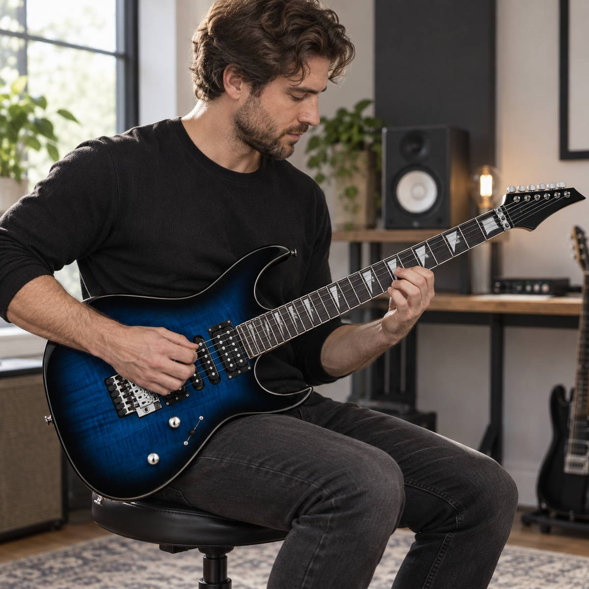 Guitare Électrique Superstrat, Corps Peuplier, Manche Érable