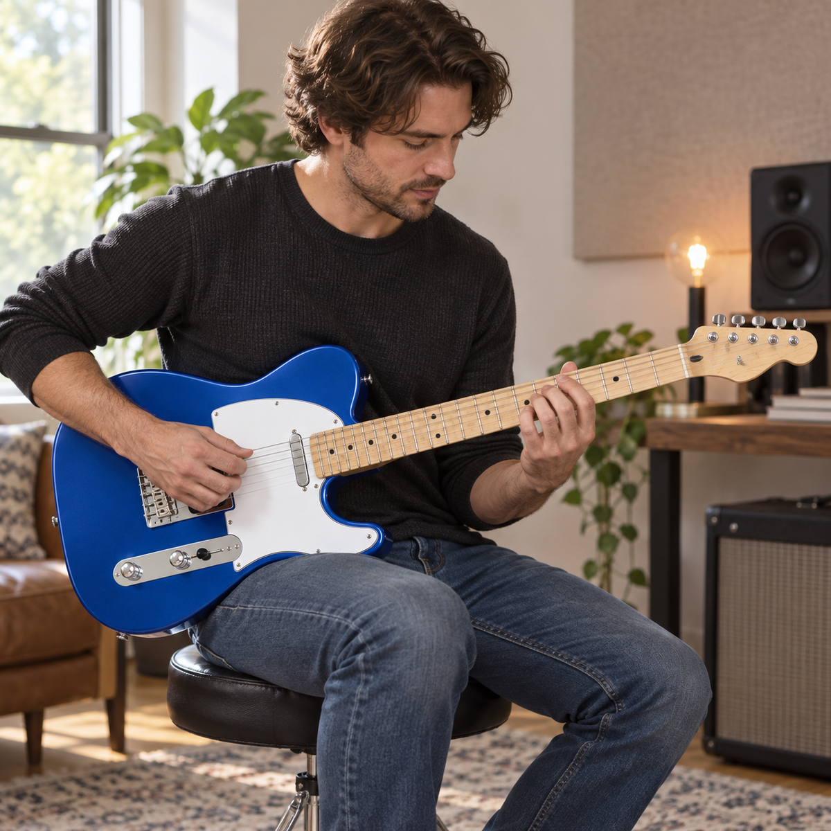 Guitare Électrique Type TC, Manche Érable, 6 Cordes